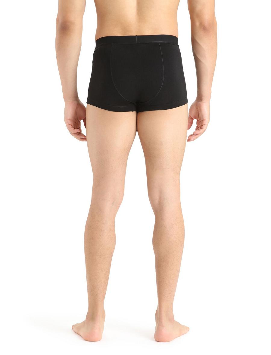 Men's Icebreaker Cool-Lite™ Merino Anatomica Trunks Underwear Black | CA 1657VRWD